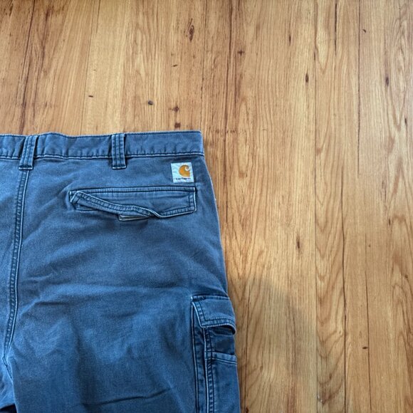 Carhartt Cargo Pants Men 40x30 (38x27) Gray Relaxed Fit Rugged Work Jeans - Picture 6 of 8